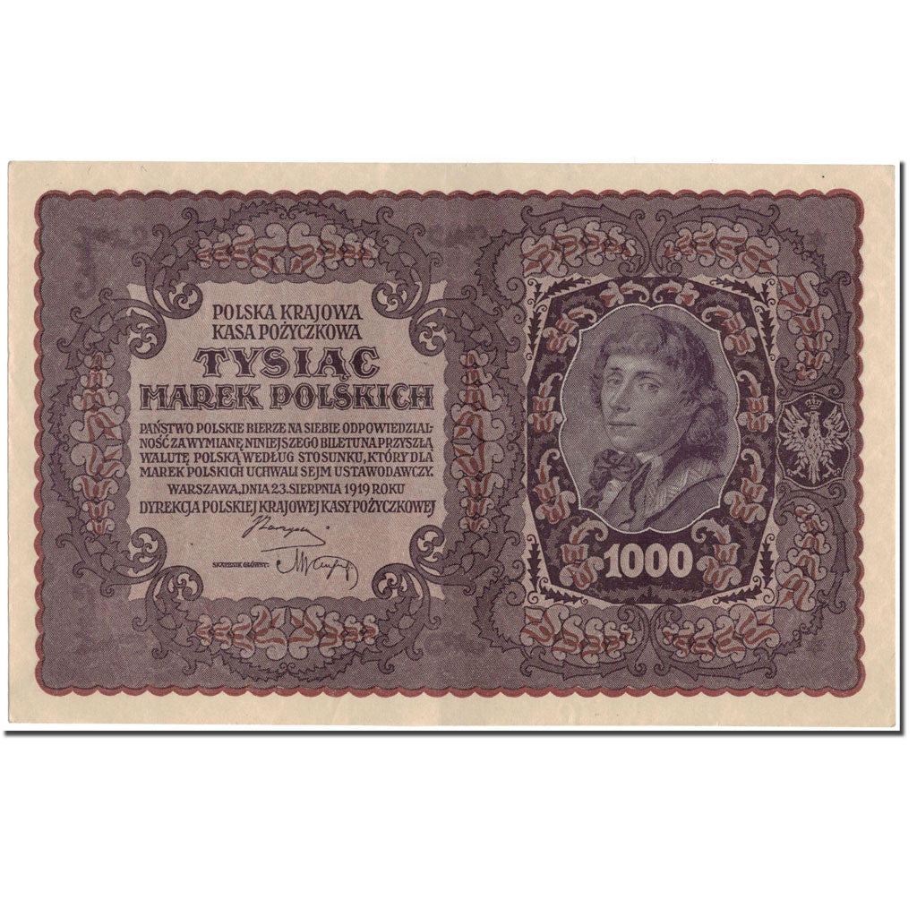 Banknote, Poland, 1000 Marek, 1919, KM:29, UNC(60-62)