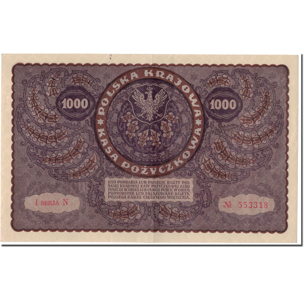 Banknote, Poland, 1000 Marek, 1919, KM:29, UNC(60-62)
