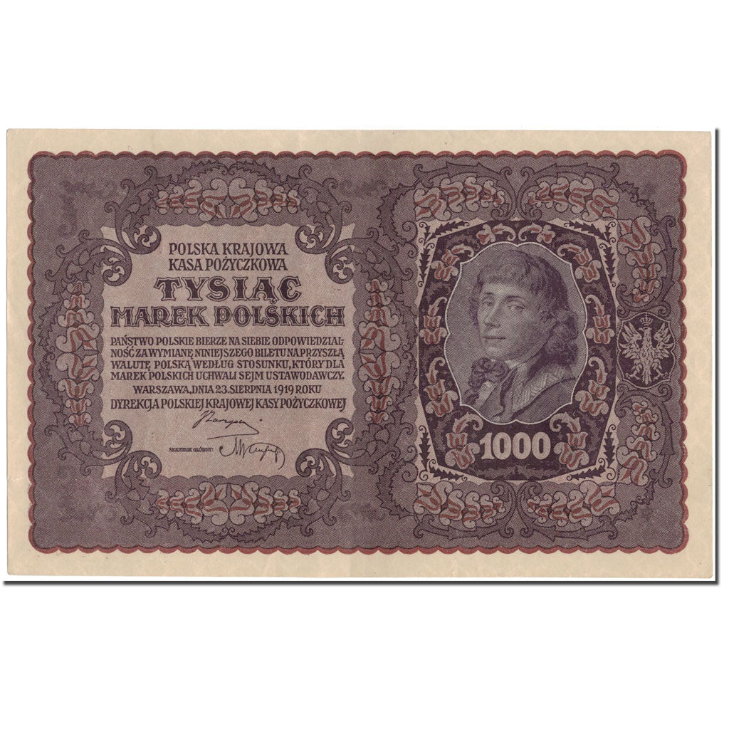 Banknote, Poland, 1000 Marek, 1919, KM:29, UNC(60-62)