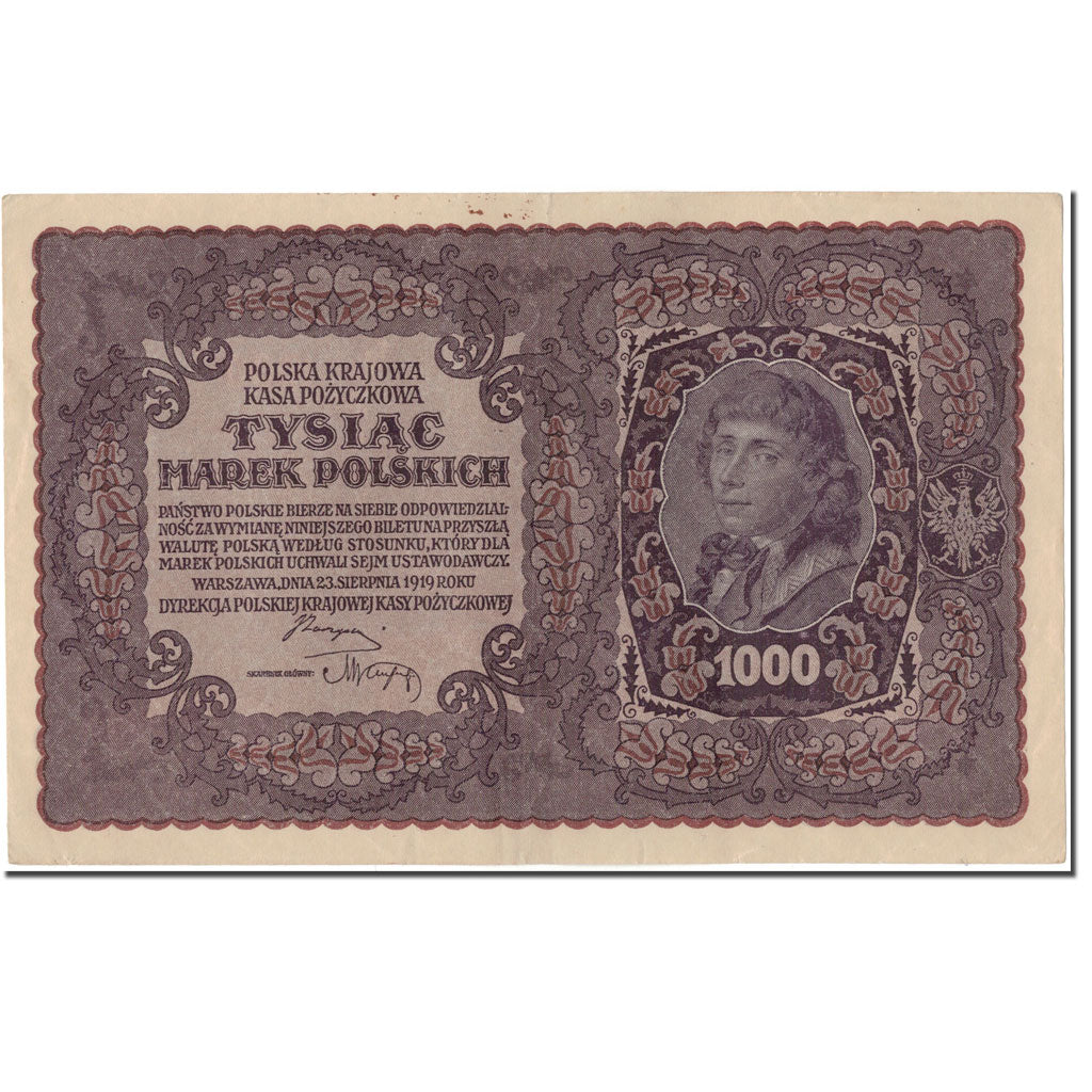 Banconote, Polonia, 1000 Marek, 1919, KM:29, BB+