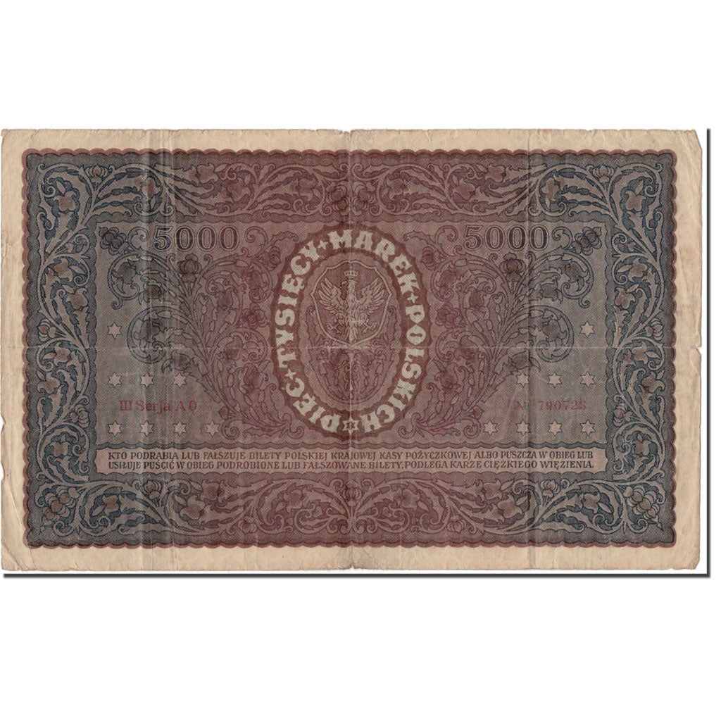 Banknot, Polska, 5000 Marek, 1920, KM:31, VF(20-25)