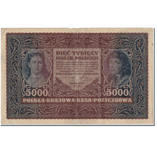 Banconote, Polonia, 5000 Marek, 1920, KM:31, MB+