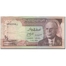 Banknote, Tunisia, 1/2 Dinar, 1972-08-03, KM:66a, EF(40-45)