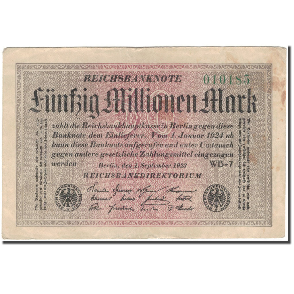 Banknote, Germany, 50 Millionen Mark, 1923, KM:109b, EF(40-45)