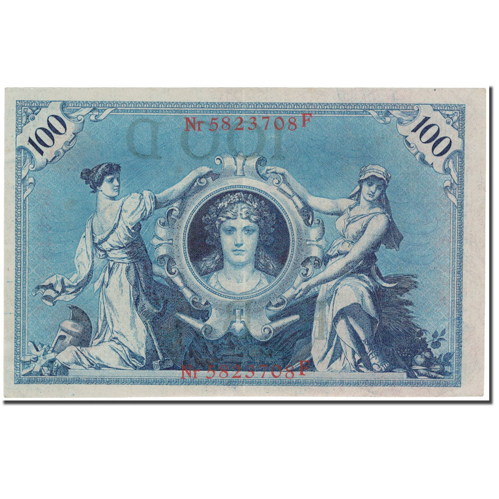 Nota, Alemanha, 100 Mark, 1908, KM:33a, AU(55-58)