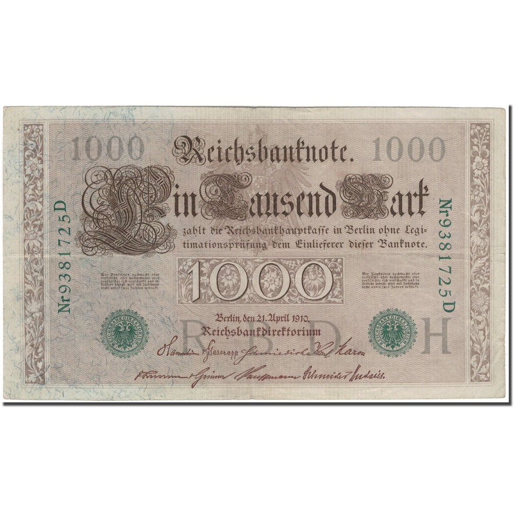 Billet, Allemagne, 1000 Mark, 1910, KM:45b, TTB+