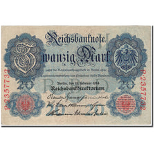 Banknote, Germany, 20 Mark, 1914, KM:46b, AU(55-58)