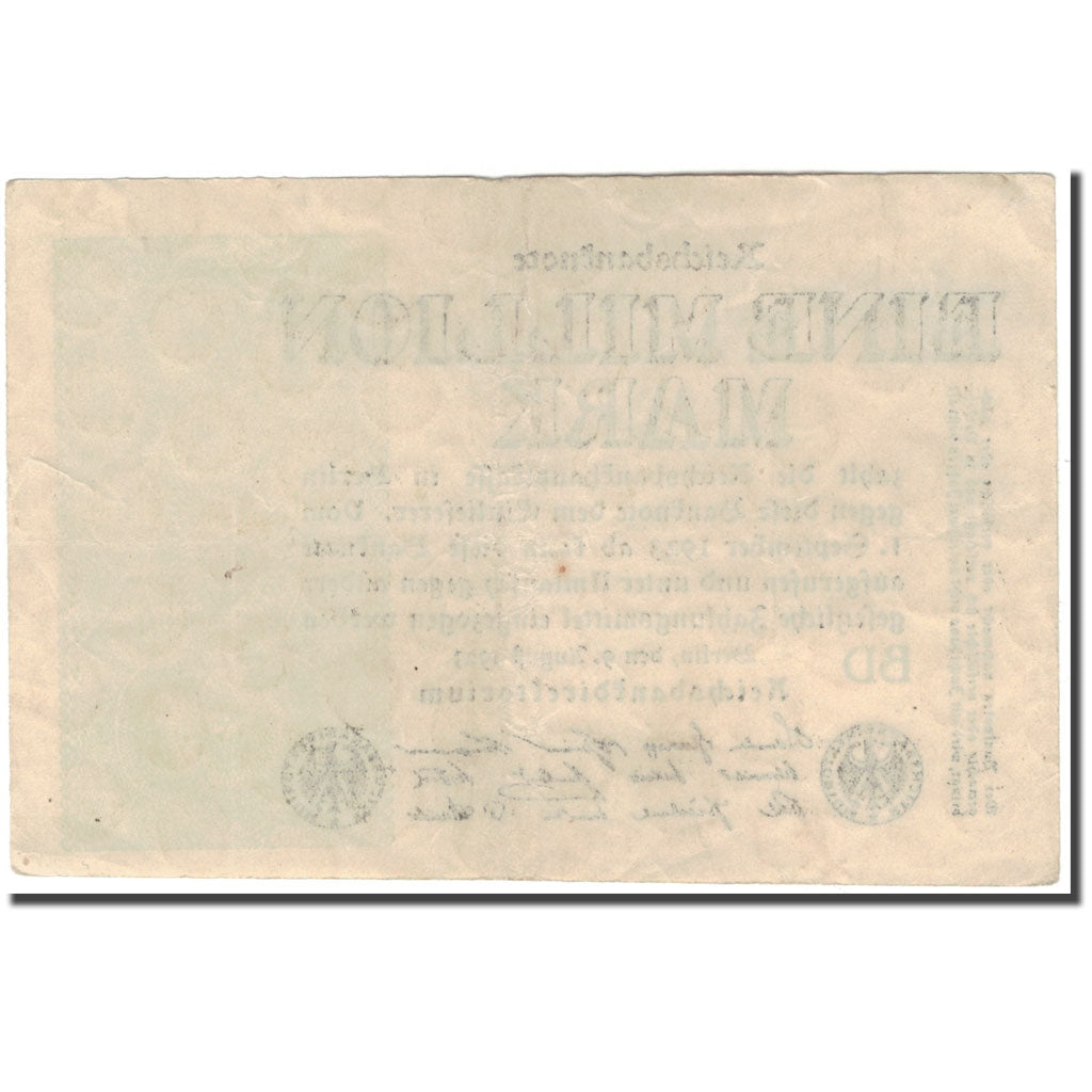 Banknote, Germany, 1 Million Mark, 1923, KM:102b, AU(55-58)