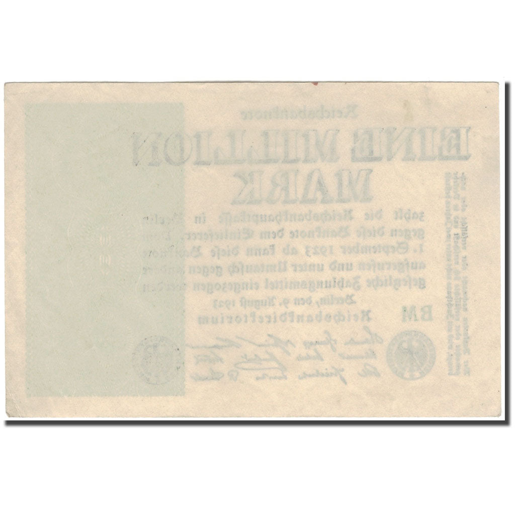 Banknot, Niemcy, 1 Million Mark, 1923, KM:102d, UNC(63)
