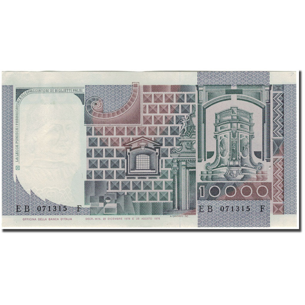 Banknote, Italy, 10,000 Lire, KM:106a, AU(55-58)