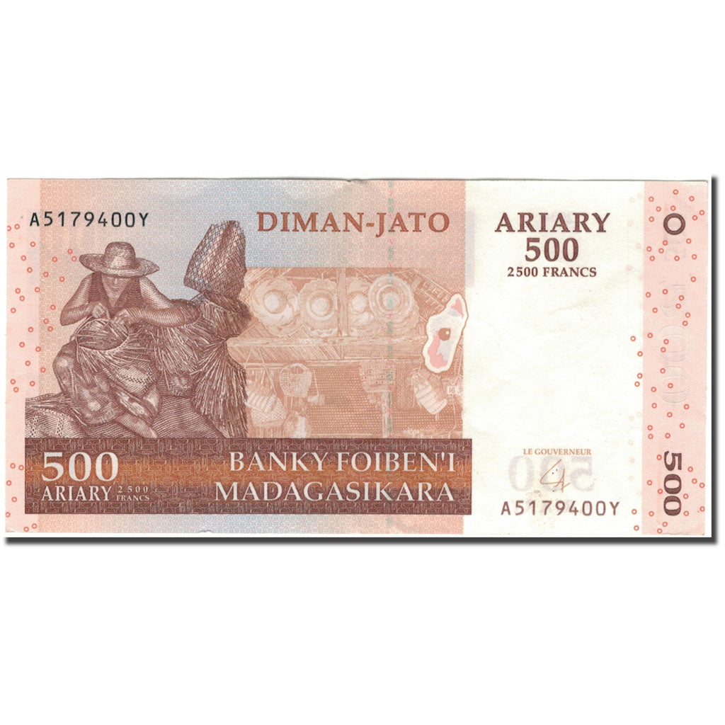 Billete, 500 Ariary, 2004, Madagascar, KM:88b, MBC+