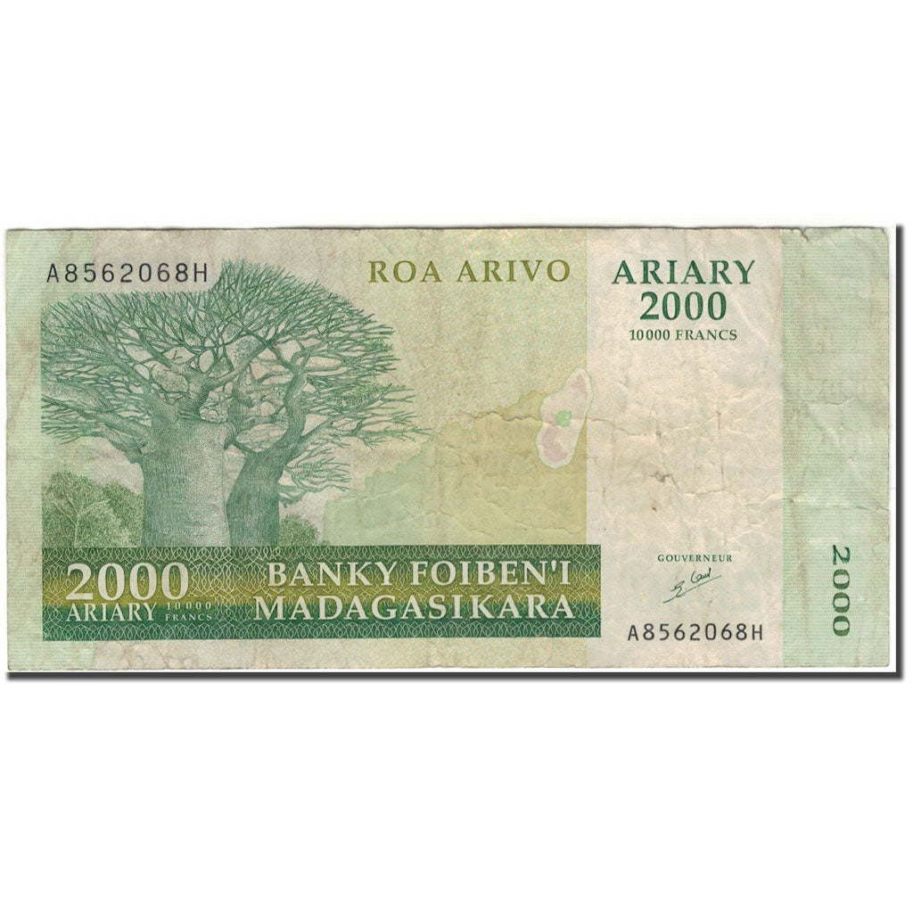 Billete, 2000 Ariary, Madagascar, KM:83, BC