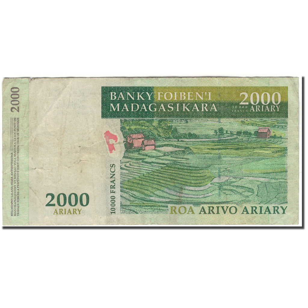 Billete, 2000 Ariary, Madagascar, KM:83, BC