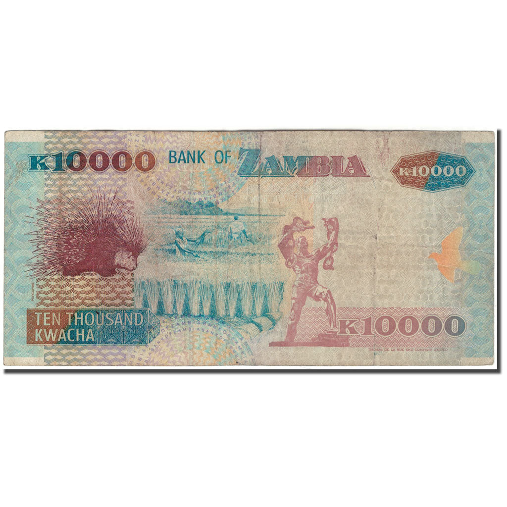 Banknote, Zambia, 10,000 Kwacha, 2001, KM:42b, VF(30-35)