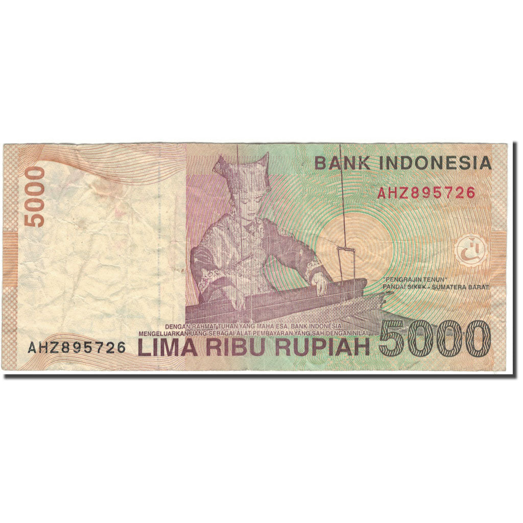 Banconote, Indonesia, 5000 Rupiah, 2015, MB