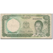 Nota, Tanzânia, 10 Shillings, KM:2a, VF(20-25)