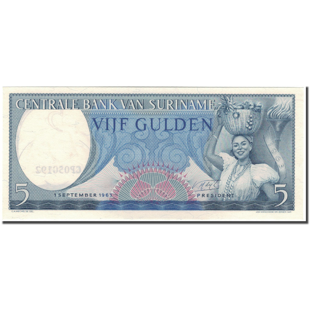 Banknote, Surinam, 5 Gulden, 1963-09-01, KM:120b, UNC(65-70)