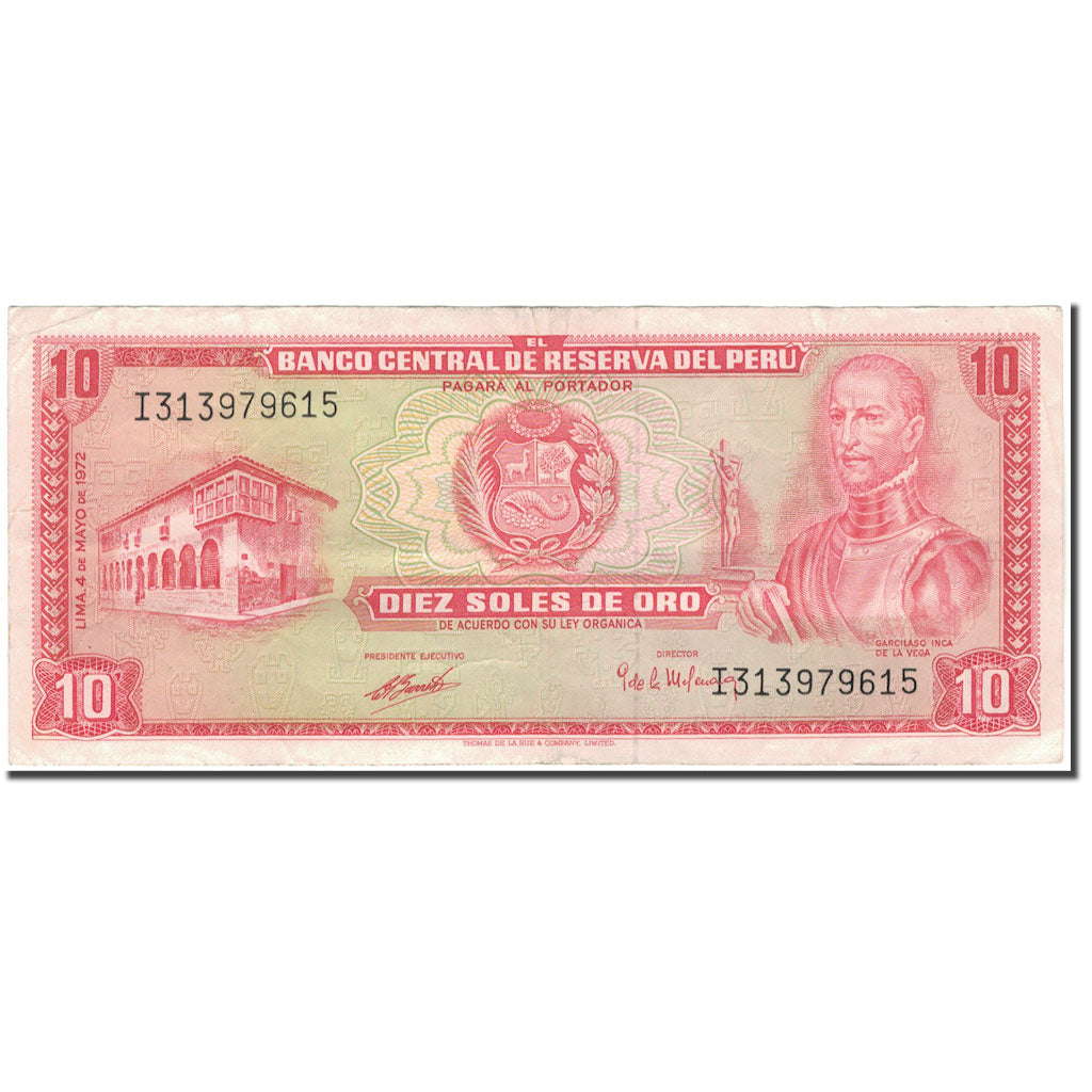 Banknot, Peru, 10 Soles De Oro, 1972-05-04, KM:100c, EF(40-45)