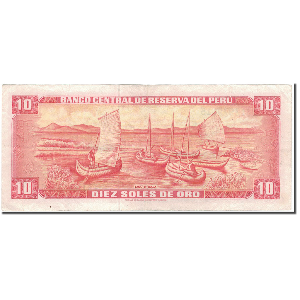 Banknot, Peru, 10 Soles De Oro, 1972-05-04, KM:100c, EF(40-45)
