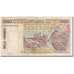 Banknote, West African States, 1000 Francs, KM:111Ai, VG(8-10)