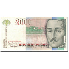 Banknot, Colombia, 2000 Pesos, 1999-10-12, KM:445e, AU(55-58)