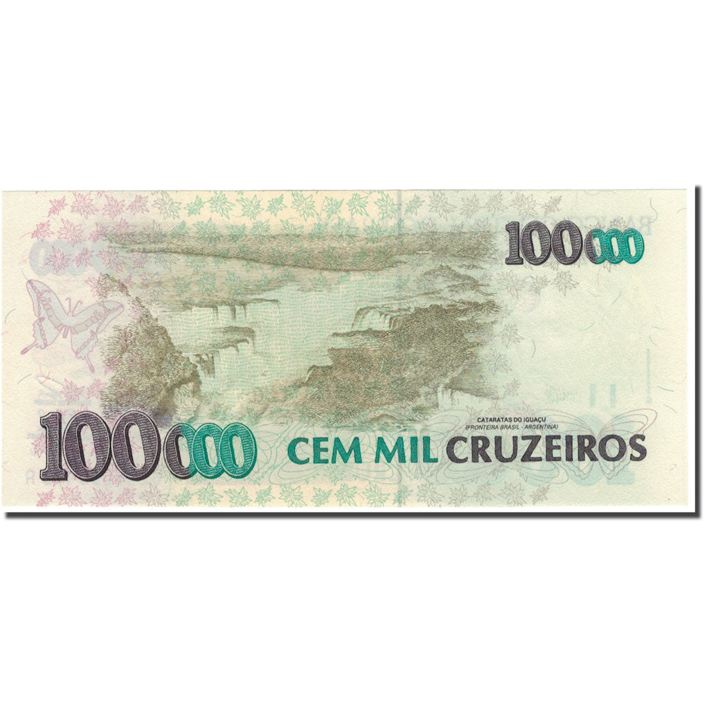 Banknote, Brazil, 100,000 Cruzeiros, KM:235c, UNC(65-70)