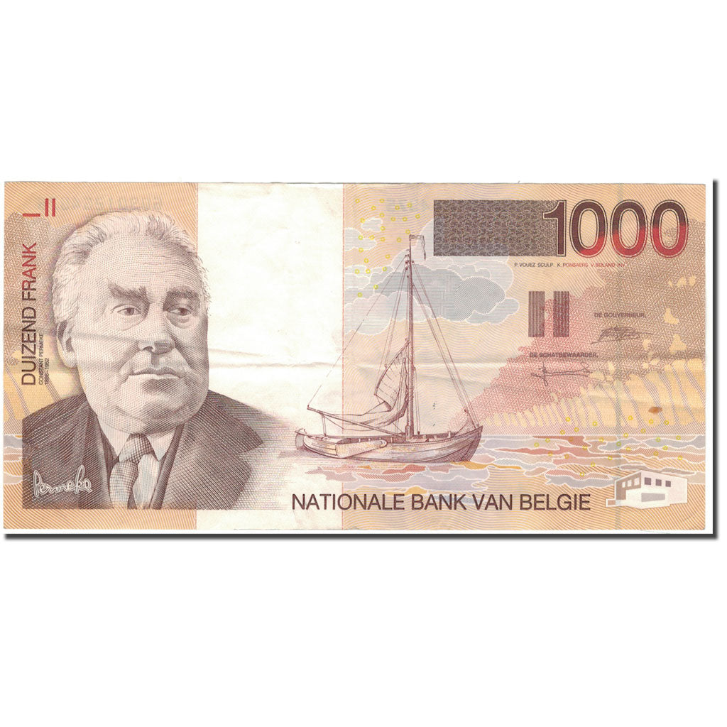 Biljet, België, 1000 Francs, KM:150, SUP