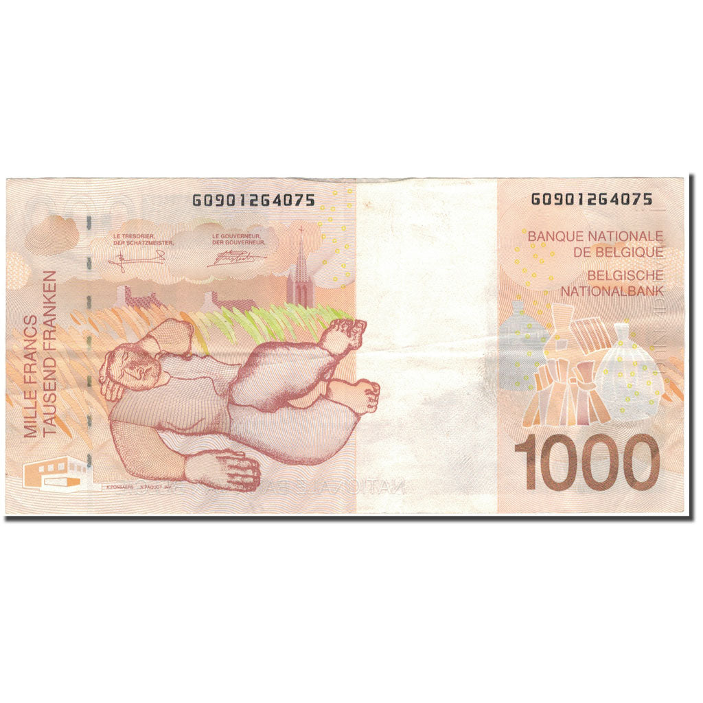 Biljet, België, 1000 Francs, KM:150, SUP