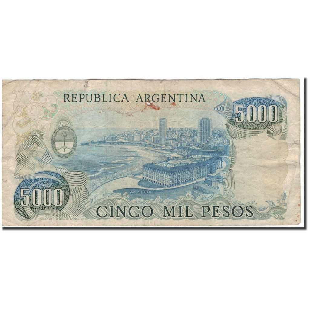 Biljet, Argentinië, 5000 Pesos, KM:305b, TB
