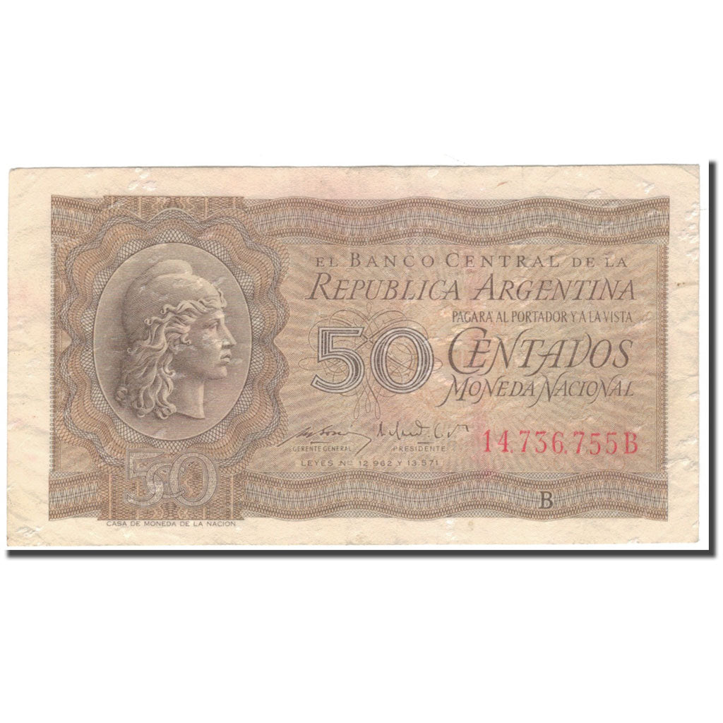 Geldschein, Argentinien, 50 Centavos, KM:261, S