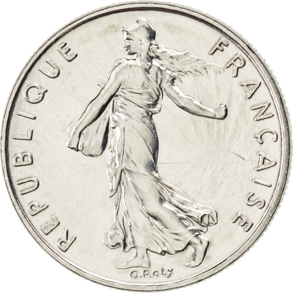 FRANCE, Semeuse, 1/2 Franc, 1993, Paris, KM #931.1, MS(65-70), Nickel, 19.5,...