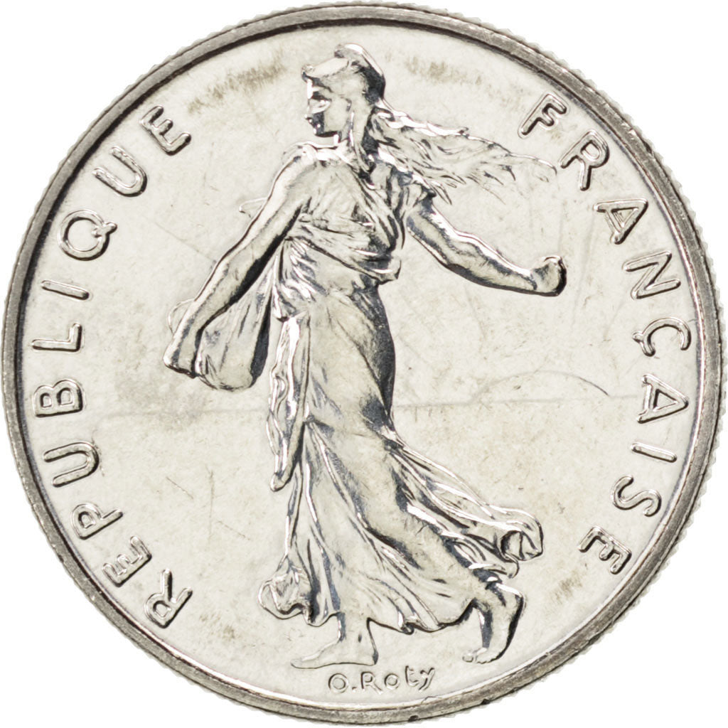 FRANCE, Semeuse, 1/2 Franc, 1994, Paris, KM #931.1, MS(65-70), Nickel, 19.5,...