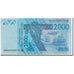 Banknote, West African States, 2000 Francs, 2003, KM:716Ka, AU(55-58)