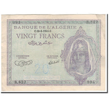 Banknote, Algeria, 20 Francs, 1944-05-19, KM:92a, EF(40-45)