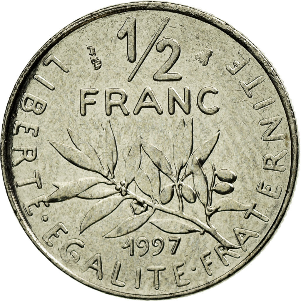 Moneta, Francia, Semeuse, 1/2 Franc, 1997, FDC, Nichel, KM:931.1, Gadoury:429