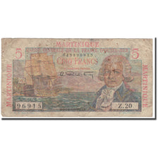Martinique, 5 Francs, B+, KM:27A