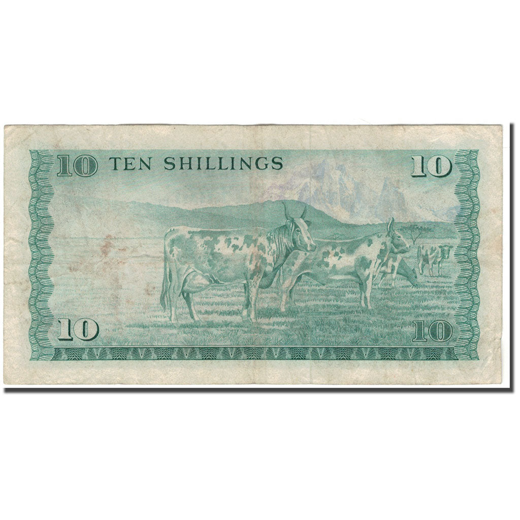 Banknote, Kenya, 10 Shillings, 1975-01-01, KM:12a, VF(20-25)