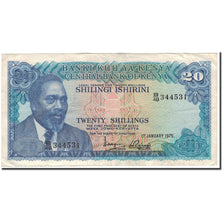 Banknote, Kenya, 20 Shillings, 1975-01-01, KM:13b, EF(40-45)