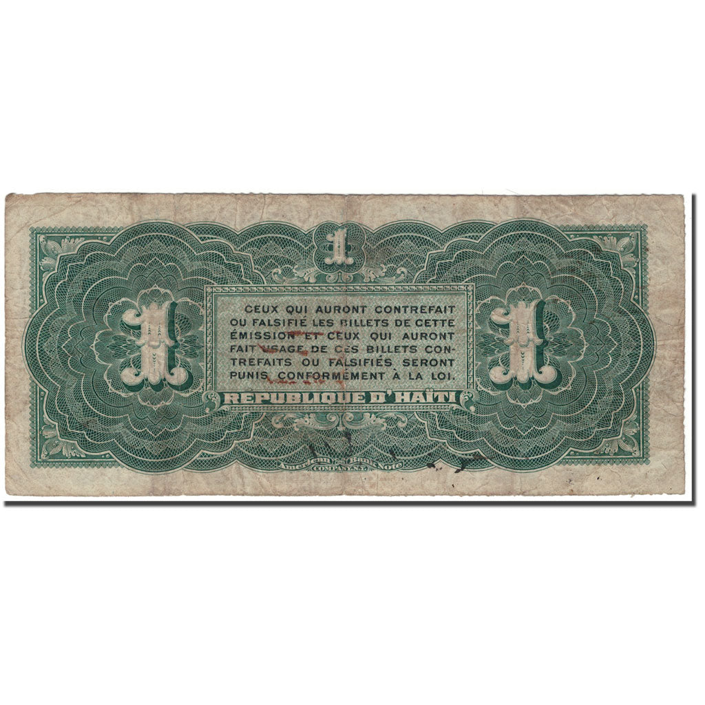 Banknote, Haiti, 1 Gourde, KM:120A, VF(20-25)