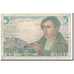 Francia, 5 Francs, Berger, 1943-07-22, B+, Fayette:5.2, KM:98a