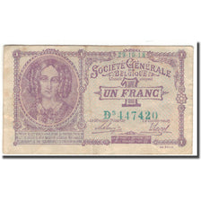Banknote, Belgium, 1 Franc, 1923-10-18, KM:86b, VF(30-35)