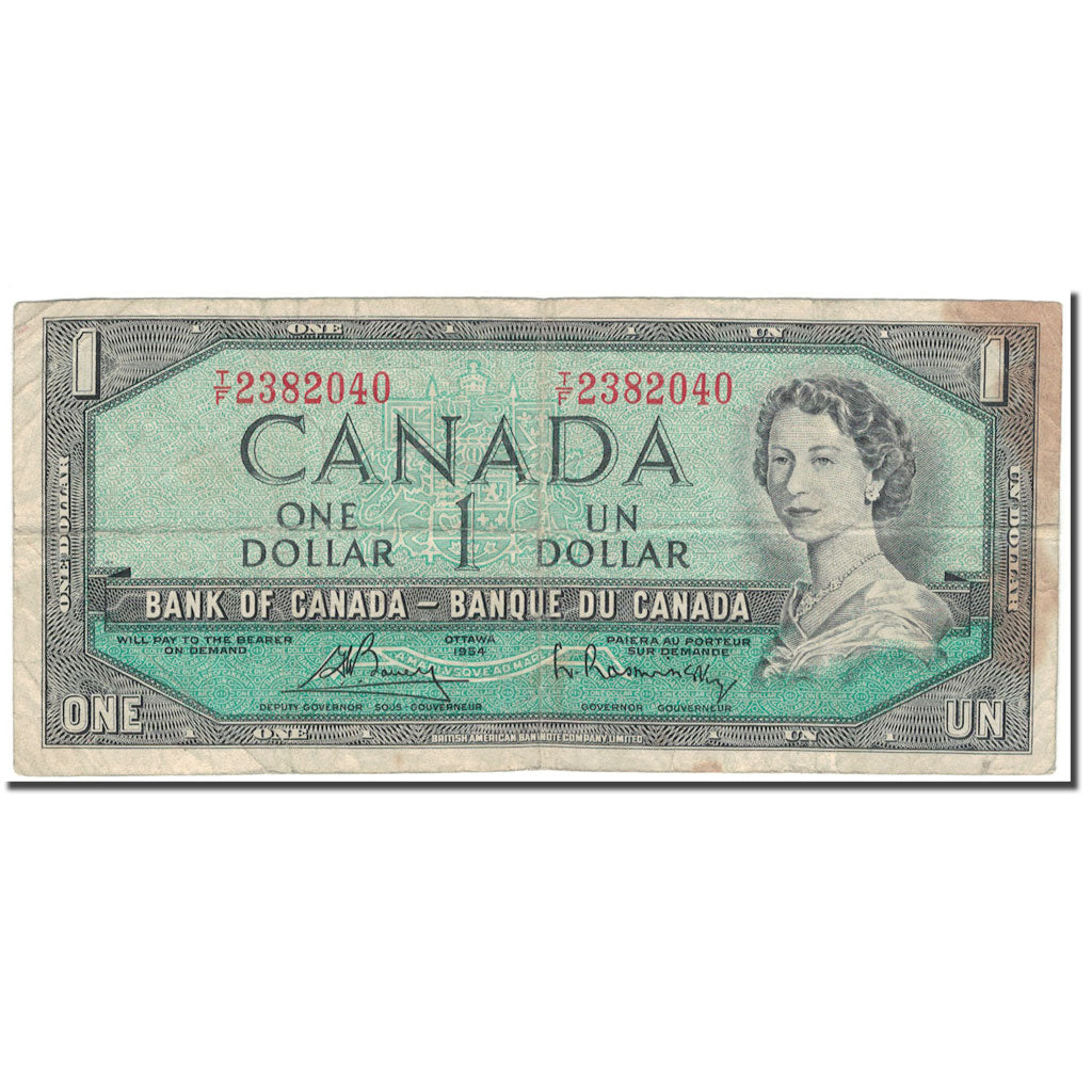 Banconote, Canada, 1 Dollar, 1954, KM:75c, MB