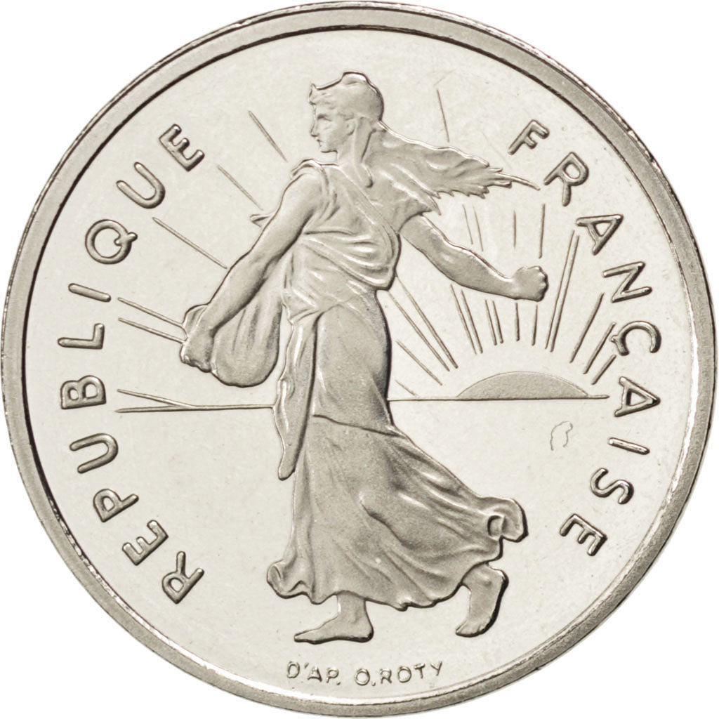 FRANCE, Semeuse, 1/2 Franc, 2001, KM #931.2, MS(65-70), Nickel, 19.5, Gadoury...