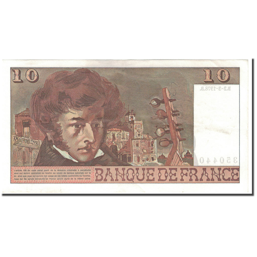 France, 10 Francs, Berlioz, 1978-03-02, AU(50-53), Fayette:63.21, KM:150c
