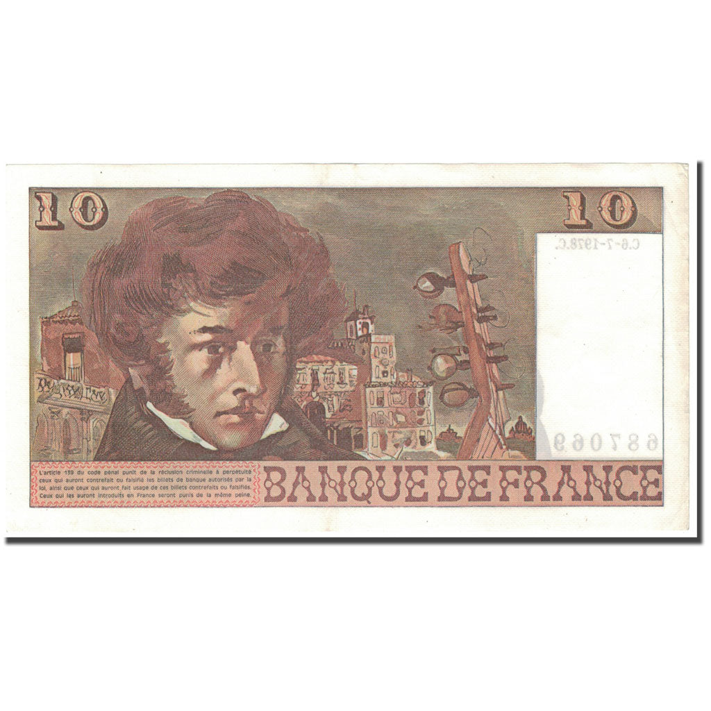 Francia, 10 Francs, Berlioz, 1978-07-06, MBC, Fayette:63.25, KM:150c