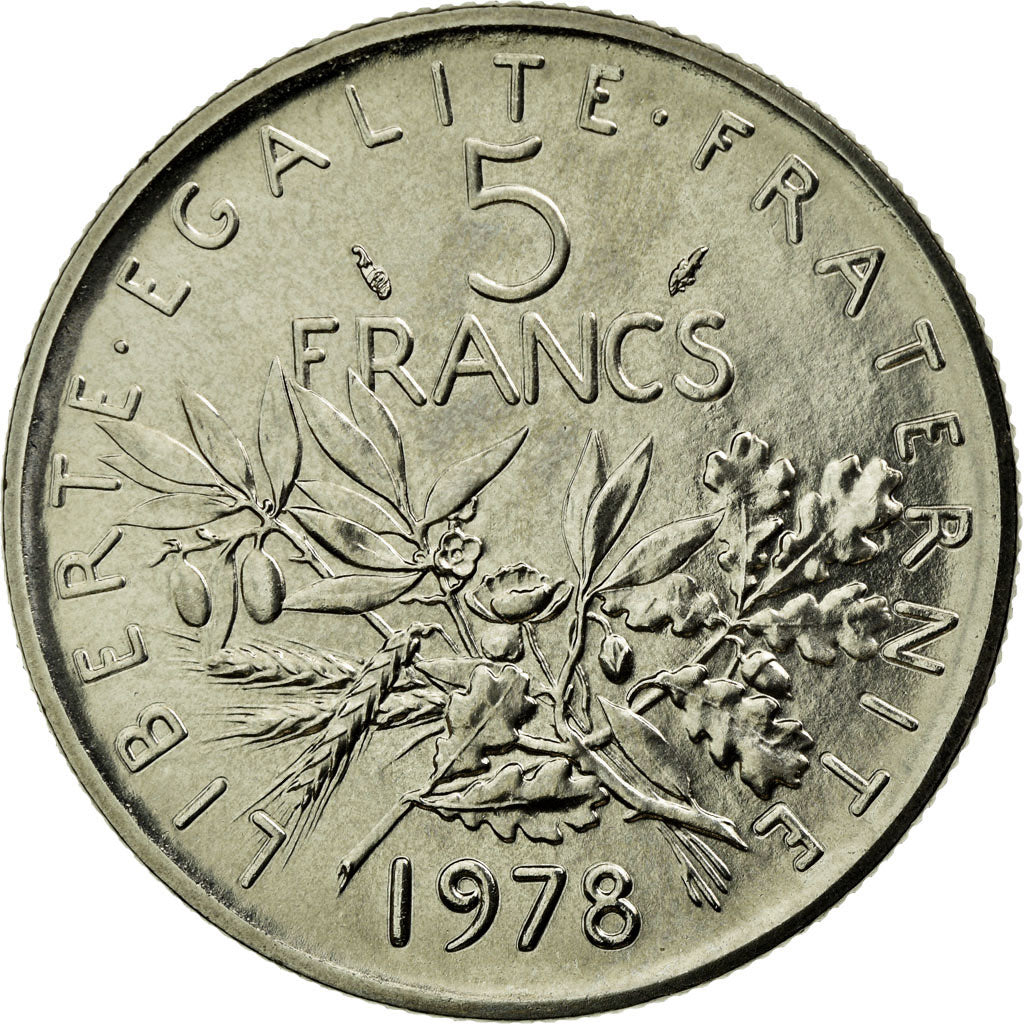 Münze, Frankreich, Semeuse, 5 Francs, 1978, STGL, Nickel Clad Copper-Nickel