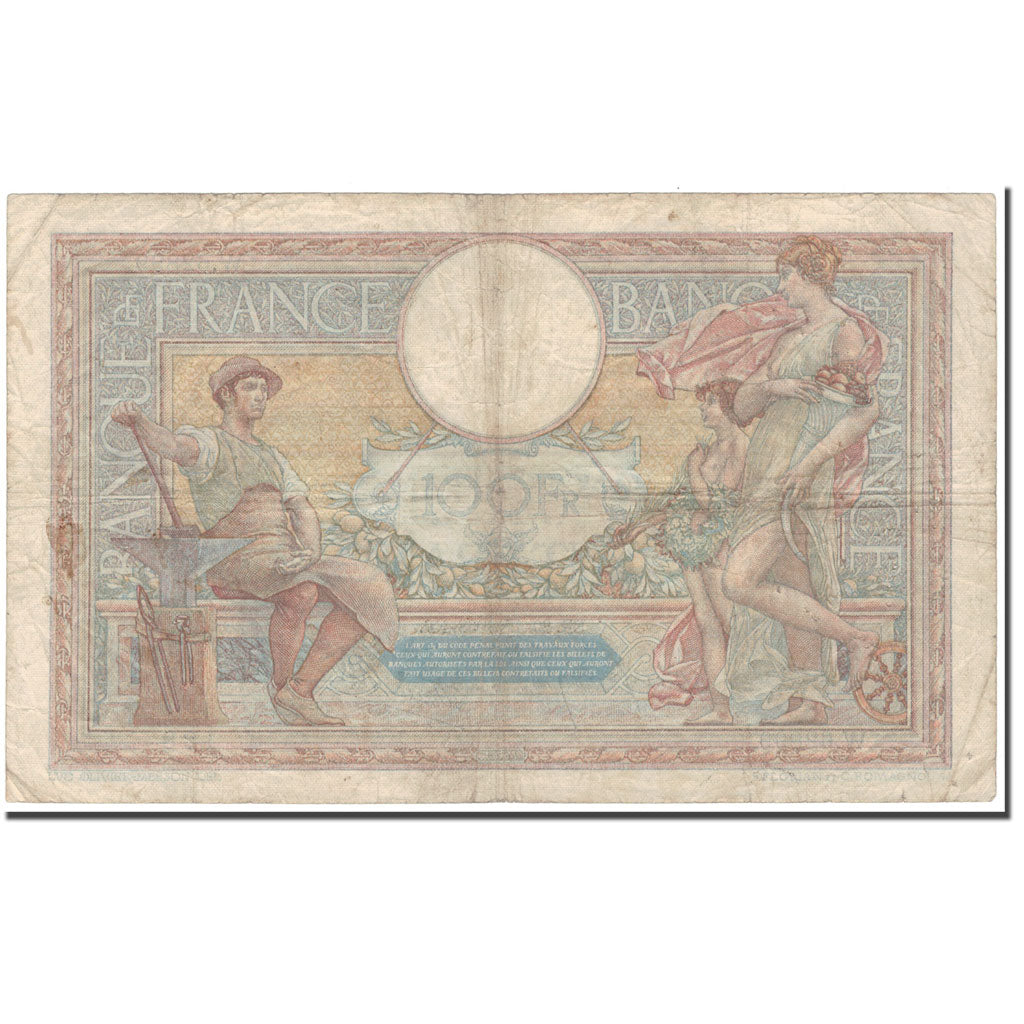 Frankreich, 100 Francs, Luc Olivier Merson, 1938-12-29, SGE+, Fayette:25.37