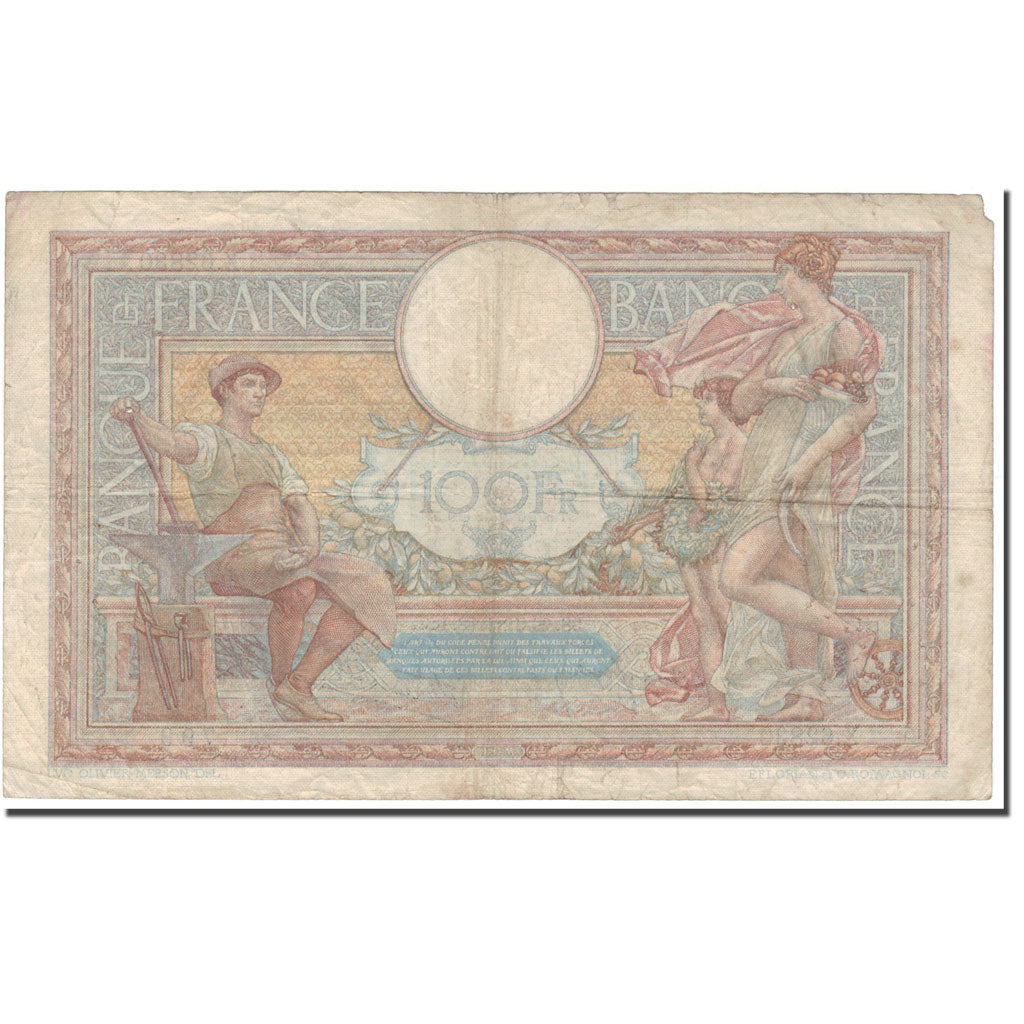 Frankreich, 100 Francs, Luc Olivier Merson, 1938-12-29, SGE+, Fayette:25.37