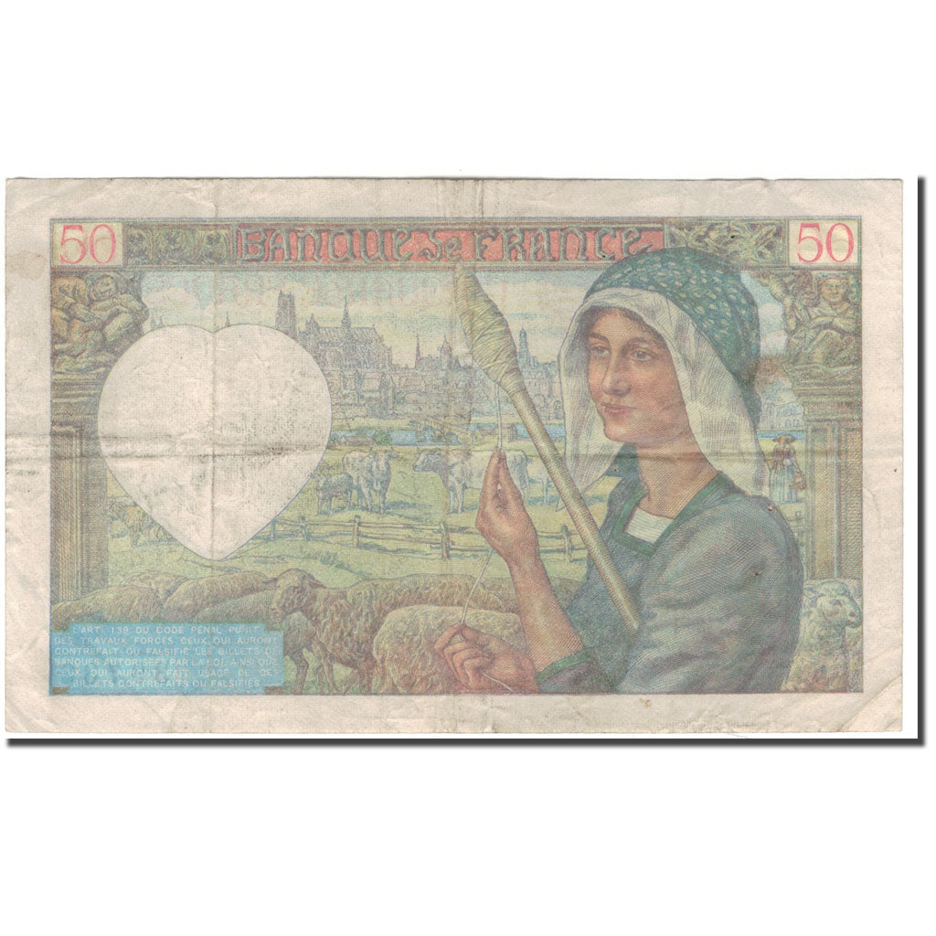 Frankreich, 50 Francs, Jacques Coeur, 1941-05-15, S, Fayette:19.11, KM:93