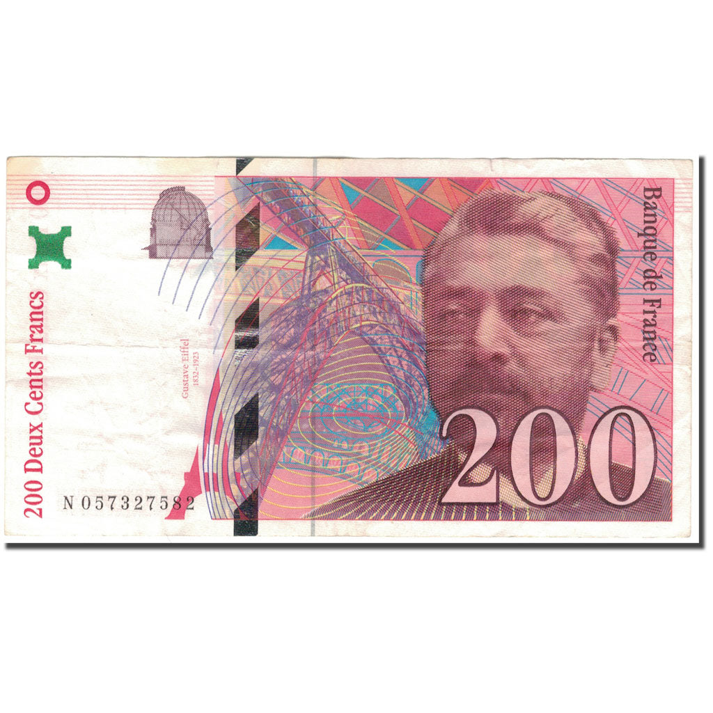France, 200 Francs, Eiffel, 1997, VF(30-35), Fayette:75.4b, KM:159b